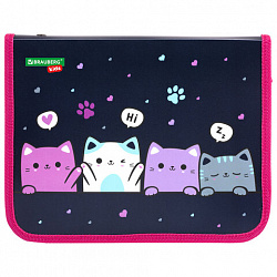 Папка для тетрадей BRAUBERG KIDS А5, 1 отделение, пластик, молния вокруг, "Anti-gravity", 273323