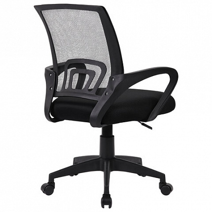 Кресло CROMEX (КРОМЕКС) "Top CH-695", с подлокотниками, сетка/ткань TW, черное, 533065