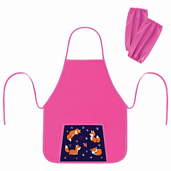 Фартук с нарукавниками для уроков труда ПИФАГОР, 1 карман, 46х54 см, "Playing foxes", 273621