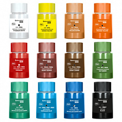 Краски акриловые художественные 12 цветов в банках по 22 мл, BRAUBERG HOBBY, 192410