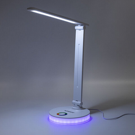 Настольная лампа-светильник, ночник SONNEN RG-001, 30 LED, 6 Вт, 3 режима, RGB-подсветка, белый, 238774