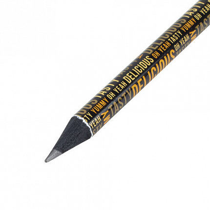 Карандаш чернографитный BRAUBERG "WORDS", 1 шт., HB, с ластиком, корпус ассорти, 181771