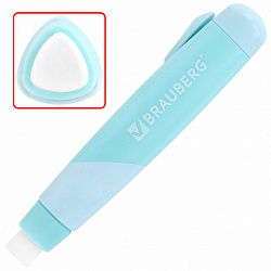 Ластики выдвижные BRAUBERG "REWIND", 2 ШТУКИ, 114х20х20 мм, белые, пастельные цвета корпуса, блистер, 272687