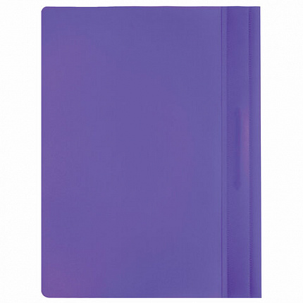 Скоросшиватель пластиковый BRAUBERG, А4, 130/180 мкм, фиолетовый, 220388