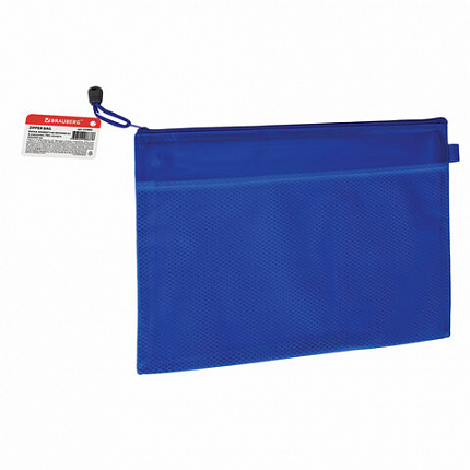 Папка-конверт на молнии А4 (335х243 мм), 2 отделения, ПВХ, BRAUBERG "Energy", ассорти, 223895