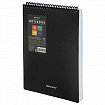 Блокнот А5 80 л., спираль пластиковая, обложка пластик, клетка, BRAUBERG "Metropolis", ЧЕРНЫЙ, 115572