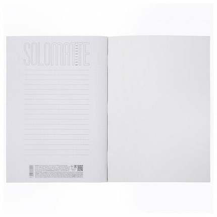 Тетрадь А4, 96 л., HATBER, скоба, клетка, Soft-touch ламинация, СОЛО "Черный бархат", 092910, 96Т4лВ1