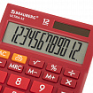 Калькулятор настольный BRAUBERG ULTRA-12-WR (192x143 мм), 12 разрядов, двойное питание, БОРДОВЫЙ, 250494