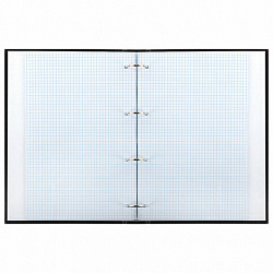 Тетрадь на кольцах БОЛЬШАЯ А4, 210х305 мм, 100 листов, твердый картон, клетка, BRAUBERG, "Dark", 404101