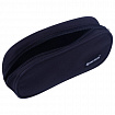 Пенал-косметичка BRAUBERG овальный, полиэстер, "Black", 22х9х5 см, 229271