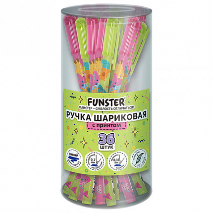 Ручка шариковая с принтом FUNSTER STICK "CUTE CAPY", СИНЯЯ, SOFT TOUCH покрытие, узел 0,7 мм, линия письма 0,35 м, 144393