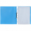 Папка для портфолио школьника/дошкольника, А4, 2 кольца, 10 файлов, пластик синий, ЮНЛАНДИЯ, 115236