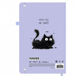 Скетчбук, слоновая кость 140 г/м2, 130х210 мм, 80 л., софт-тач, резинка, наклейки, FUNSTER (ФАНСТЕР), "Pet", 117781