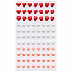 Стразы самоклеящиеся "Сердце", ассорти, 8-10 мм, 85 шт., на подложке, ОСТРОВ СОКРОВИЩ, 661572