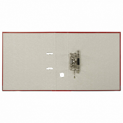 Папка-регистратор, покрытие пластик, 75 мм, ПРОЧНАЯ, с уголком, BRAUBERG, красная, 226598