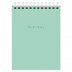 Блокнот МАЛЫЙ ФОРМАТ А6 108х145 мм, 40 л., гребень, картон, клетка, BRAUBERG "Minimal Pastel", 116429