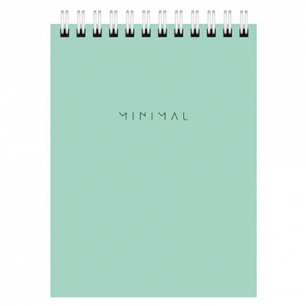 Блокнот МАЛЫЙ ФОРМАТ А6 108х145 мм, 40 л., гребень, картон, клетка, BRAUBERG "Minimal Pastel", 116429