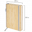Ежедневник недатированный, А5, 145х213 мм, BRAUBERG "Bamboo", резинка-фиксатор, держатель для ручки, 160 л., бамбук, 117137