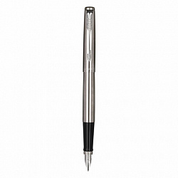Набор PARKER "Jotter Stainless Steel GT": шариковая ручка синяя и перьевая ручка синяя, 2093258