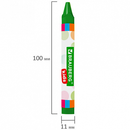Восковые мелки утолщенные BRAUBERG KIDS, НАБОР 12 цветов, 271695