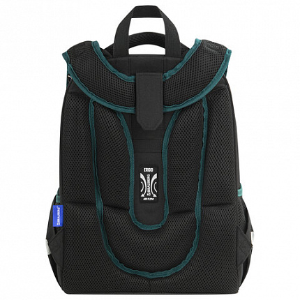 Ранец BRAUBERG PREMIUM, 2 отделения, с брелком, "Space mission", LED ЛАМПОЧКИ, 38х29х16 см, 270599