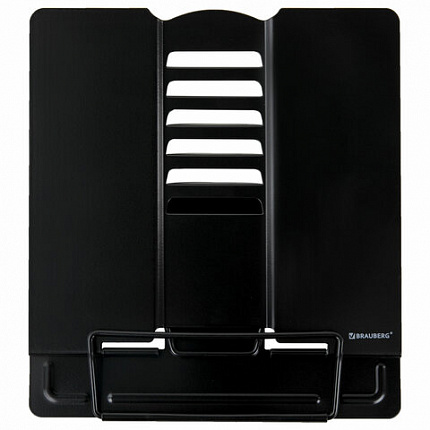 Подставка для книг и учебников BRAUBERG, Black, регулируемый наклон, металл, 238057