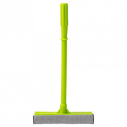 Окномойка ЛЮБАША, пластиковая ручка 40 см, рабочая часть 20 см (стяжка, губка, ручка), 603614