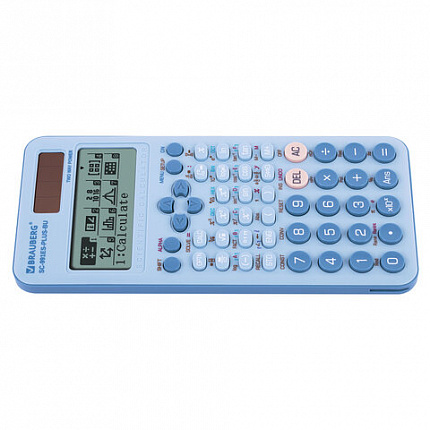 Калькулятор инженерный BRAUBERG SC-991ES-PLUS-BU (164х80 мм), 552 функции, 10+2 разряда, ГОЛУБОЙ, 272653