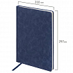 Ежедневник недатированный БОЛЬШОЙ ФОРМАТ 210х297 мм А4, BRAUBERG "Status", 160 л., темно-синий, 113359