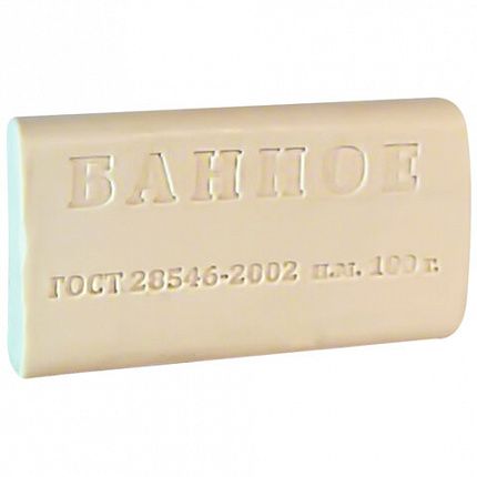 Мыло туалетное 100 г, КМЗ ЭКОНОМ "Банное", без обертки, ш/к транспортной упаковки 91761