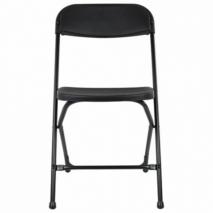 Стулья складные BRABIX "Golf CF-002", КОМПЛЕКТ 4 шт., черный каркас, пластик черный, 533030