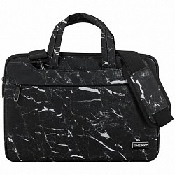 Сумка портфель HEIKKI STYLE (ХЕЙКИ) с отделением для ноутбука 13-14", 3 кармана, черная, 26х36х3 см, 272606