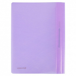 Скоросшиватель пластиковый BRAUBERG "Pastel" А4, 130/180 мкм, лиловый, 270456