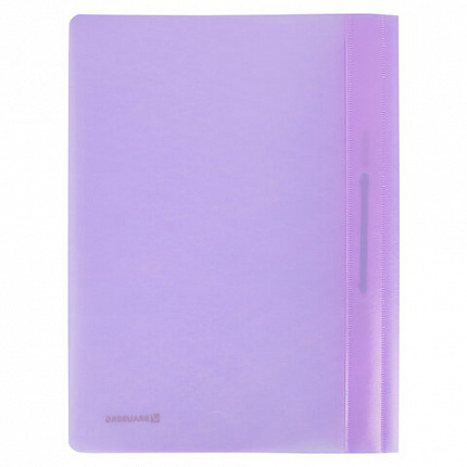 Скоросшиватель пластиковый BRAUBERG "Pastel" А4, 130/180 мкм, лиловый, 270456