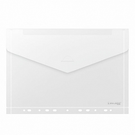 Папка-конверт с перфорацией А4 BRAUBERG UNIVERSAL, КОМПЛЕКТ 10 шт., прозрачная, 0,15 мм, 273078