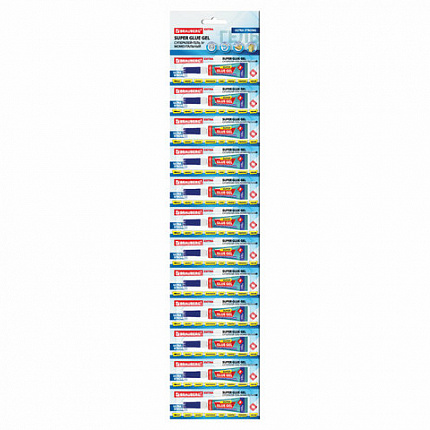 Клей-гель моментальный (суперклей) BRAUBERG "EXTRA", 3 г, УЛЬТРАПРОЧНЫЙ, отрывная мультикарта, 608103