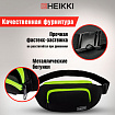 Сумка на пояс HEIKKI RIO (ХЕЙКИ), карман, регулируемый ремень, черная/салатовая, 30х12x10 см, 272615
