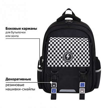 Рюкзак BRAUBERG SNAP, 2 отделения, 3 кармана, "Stylish checks", 39х28х16 см, 273130