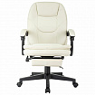 Кресло офисное CH-868N-BF, синхромеханизм, подставка для ног, экокожа, бежевое, 2018357