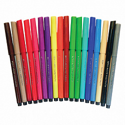 Фломастеры KOH-I-NOOR "TEENAGE" 1002, 18 цветов, смываемые, картонная упаковка, европодвес, 771002AH23KS