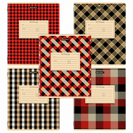 Тетрадь 24 л. BRAUBERG клетка, обложка картон, CLASSIC TEXTURE, 107306