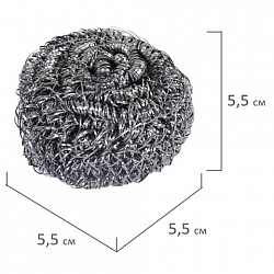 Губки (мочалки) металлические спиральные 3х15 г, КОМПЛЕКТ 3 шт., для посуды, гриля, плиты, LAIMA (ЛАЙМА), 700060