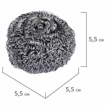 Губки (мочалки) металлические спиральные 3х15 г, КОМПЛЕКТ 3 шт., для посуды, гриля, плиты, LAIMA (ЛАЙМА), 700060
