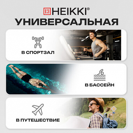 Сумка спортивная HEIKKI MOVE RENOWNED (ХЕЙКИ), отделение для обуви, черная, 28x51x26 см, 273909