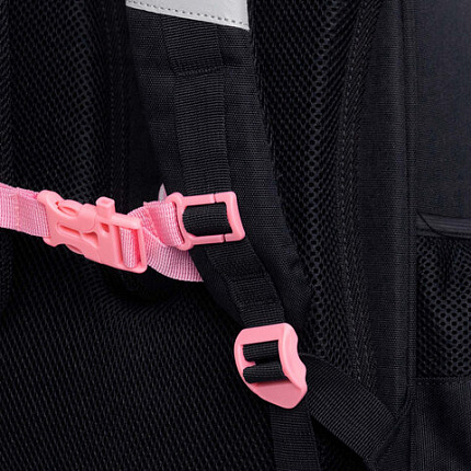 Ранец GRIZZLY анатомическая спинка, c брелоком, для девочек, "YUMMY", 36х28х20 см, RAz-586-14/1