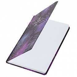 Ежедневник недатированный с резинкой А5 (145х203 мм), BRAUBERG, твердый, фольга, 128 л., "Tropical", 114565