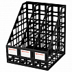 Лоток вертикальный для бумаг BRAUBERG "ULTRA", 240 мм, 3 отделения, сетчатый, сборный, черный, 238249