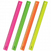Линейка пластиковая 40 см, "Neon", неоновая, ассорти, ЛН-31437