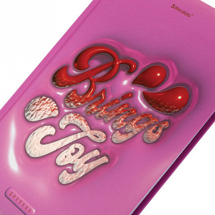 Дневник 5-11 класс 48 л., твердый, BRAUBERG, выборочный лак, с подсказом, "Brings Joy", 107194