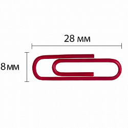 Скрепки ЭКСТРА ОФИСМАГ 28 мм цветные 100 штук, 271316